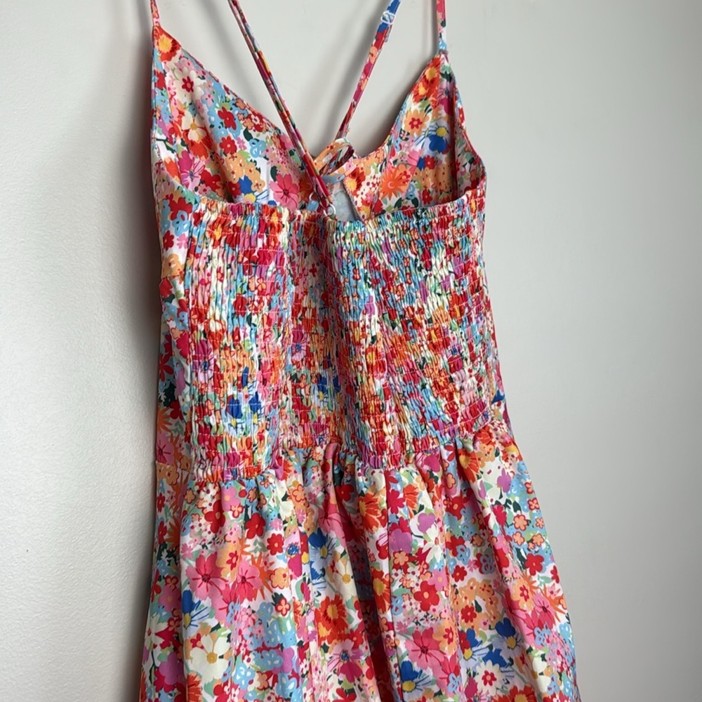 SHEIN Colorful Floral Spaghetti Strap Sundress Size L NWT - Picture 9 of 9
